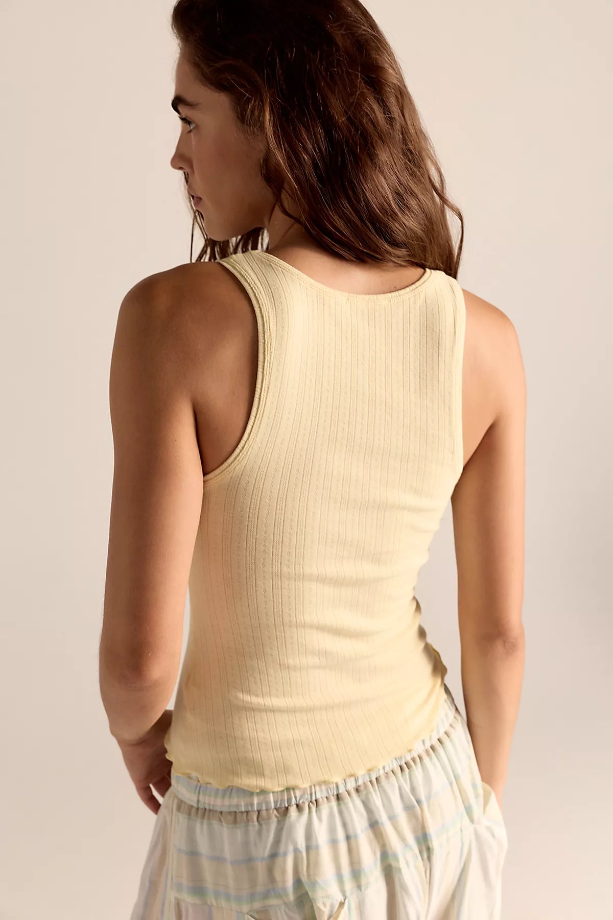 Fresh In Love Pointelle Scoop Neck Tank