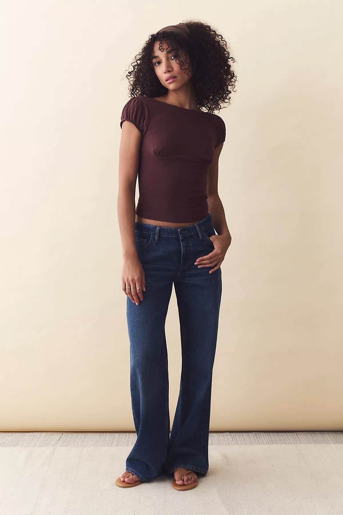 End Game Pointelle Puff Baby Tee