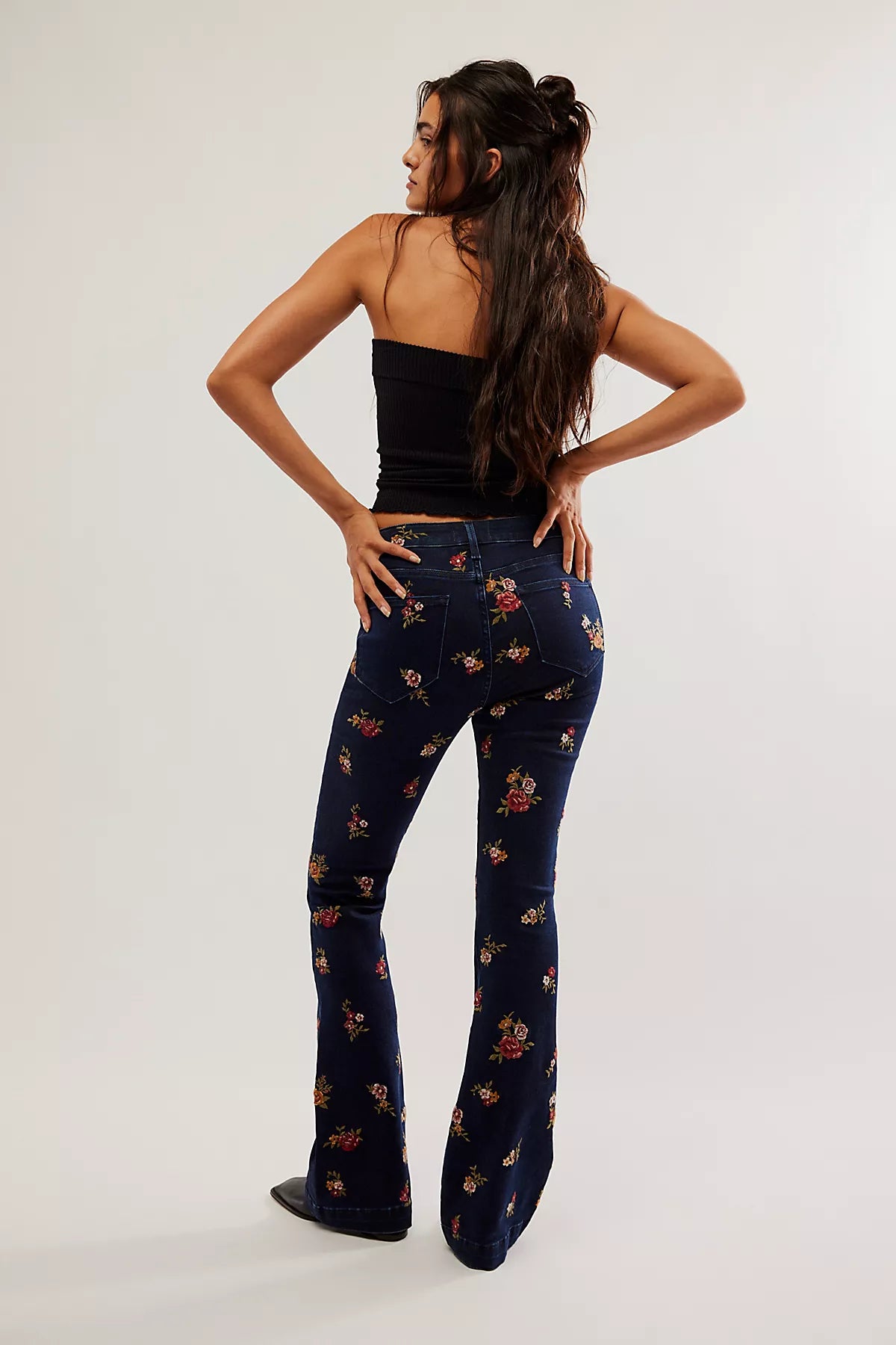 Driftwood Wyatt Embroidered Flare Jeans