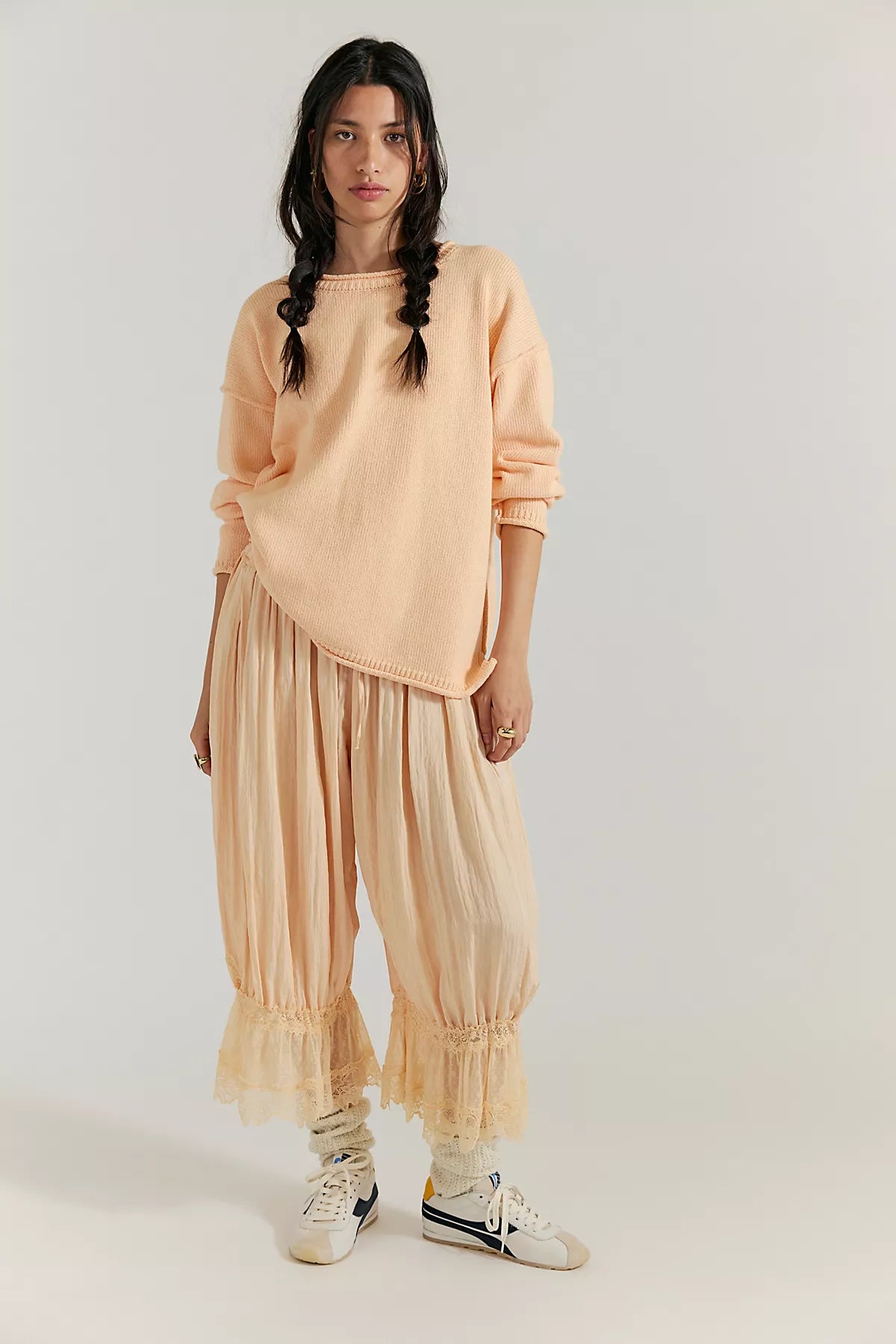 We The Free Ella Roll-Neck Cotton Knit Sweater