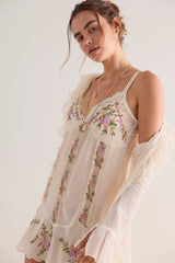 Camila Coast Embroidered Mini Slip Dress