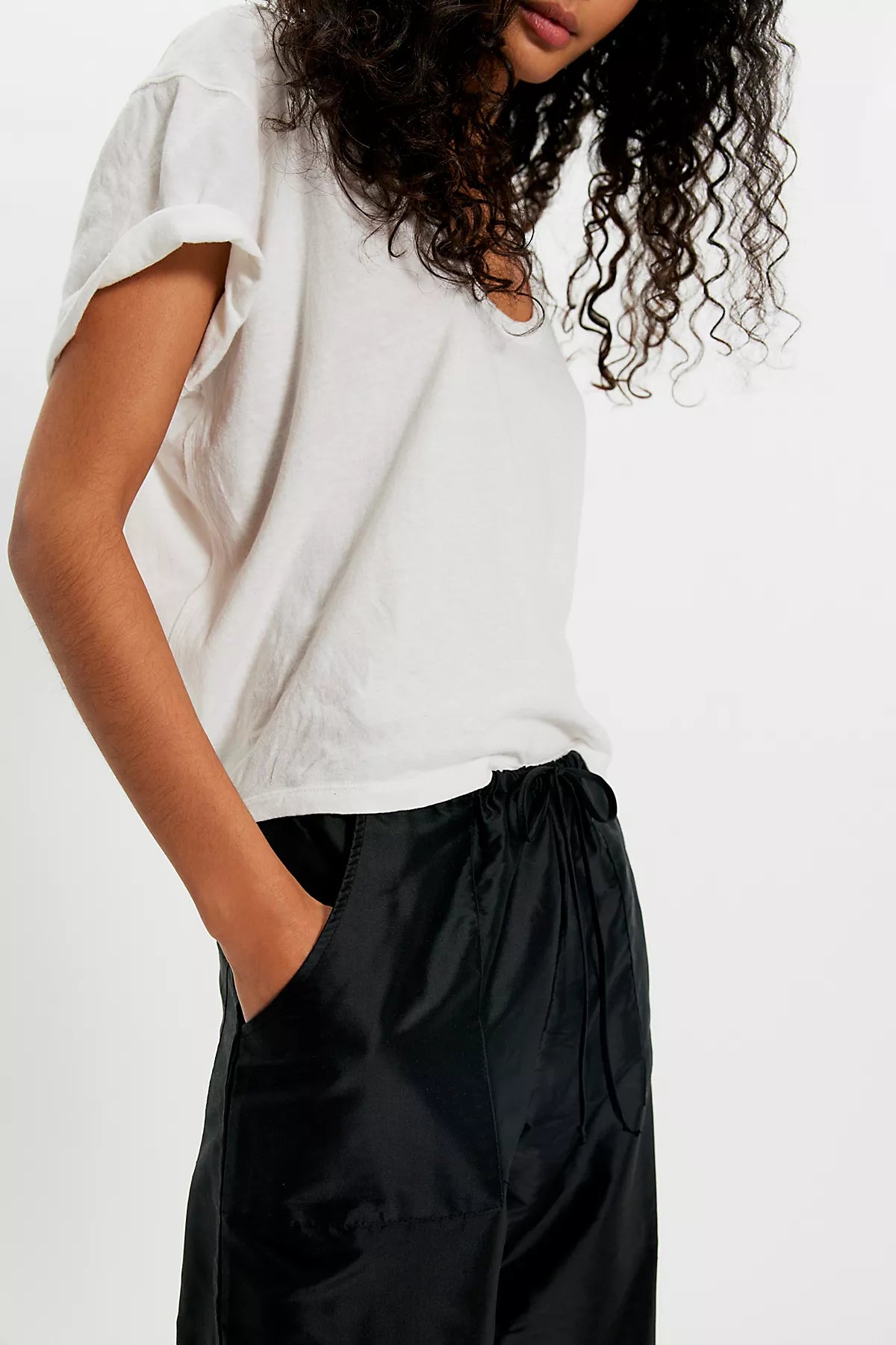 DONNI. The Taffeta Drawstring Cargo Pants