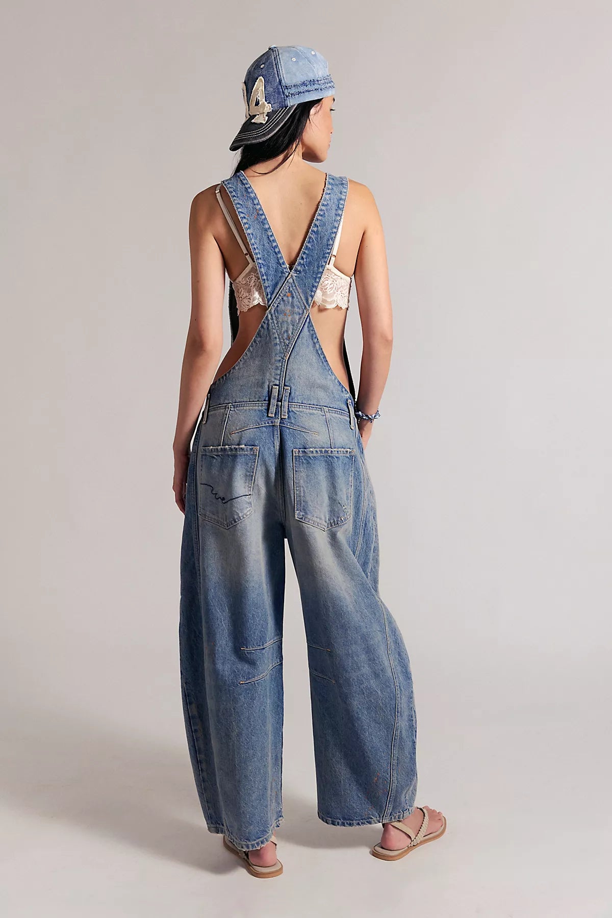 We The Free Good Luck Barrel Overalls