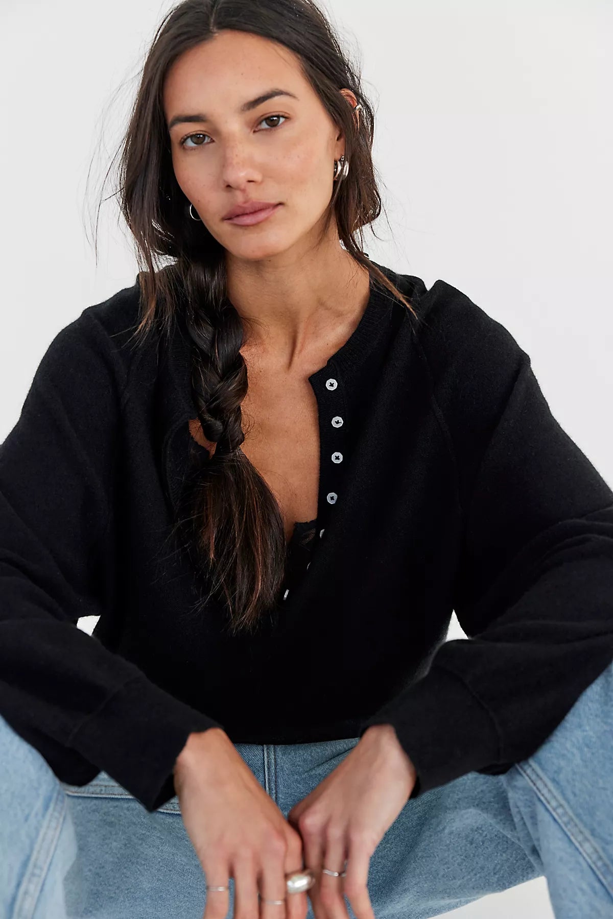 Porta Cashmere Henley Sweater