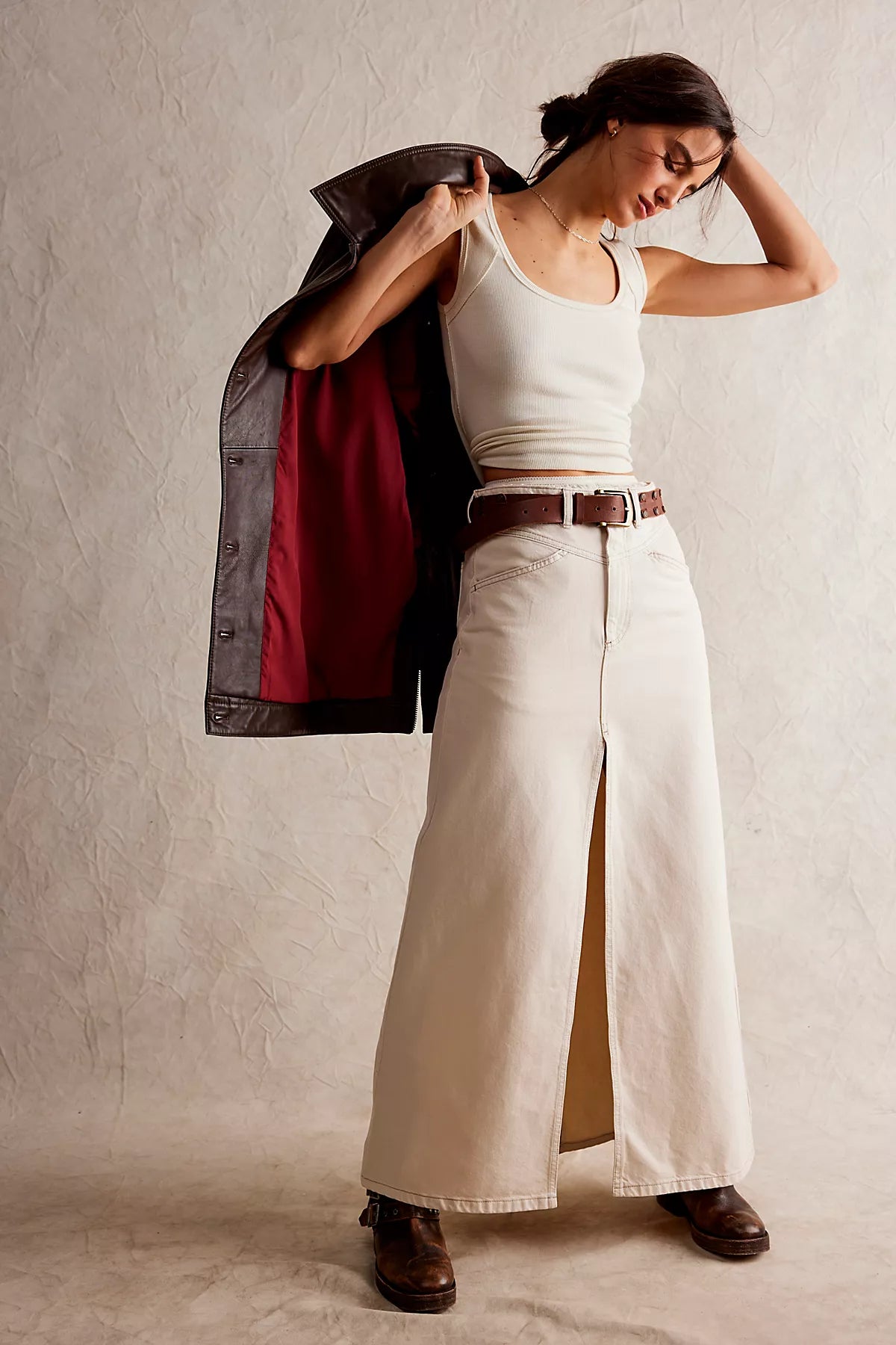 We The Free Come As You Are Denim Maxi Skirt
