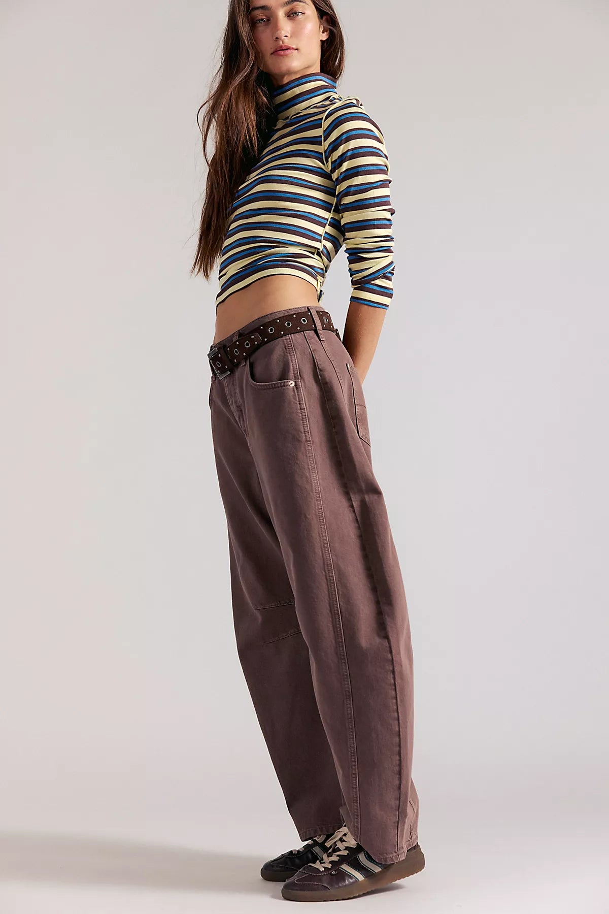 We The Free Good Luck Mid-Rise Barrel Jeans