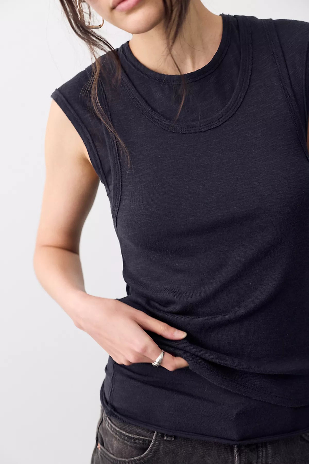 We The Free Tinsley Twofer Short-Sleeve Top