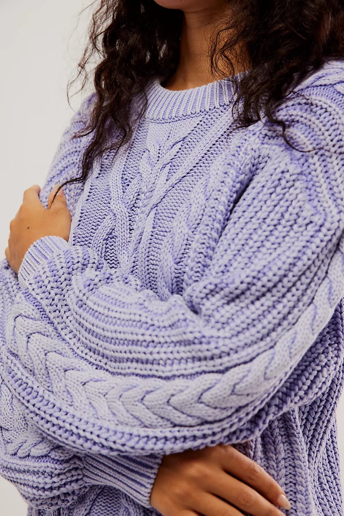 Frankie Cable Knit Cotton Sweater