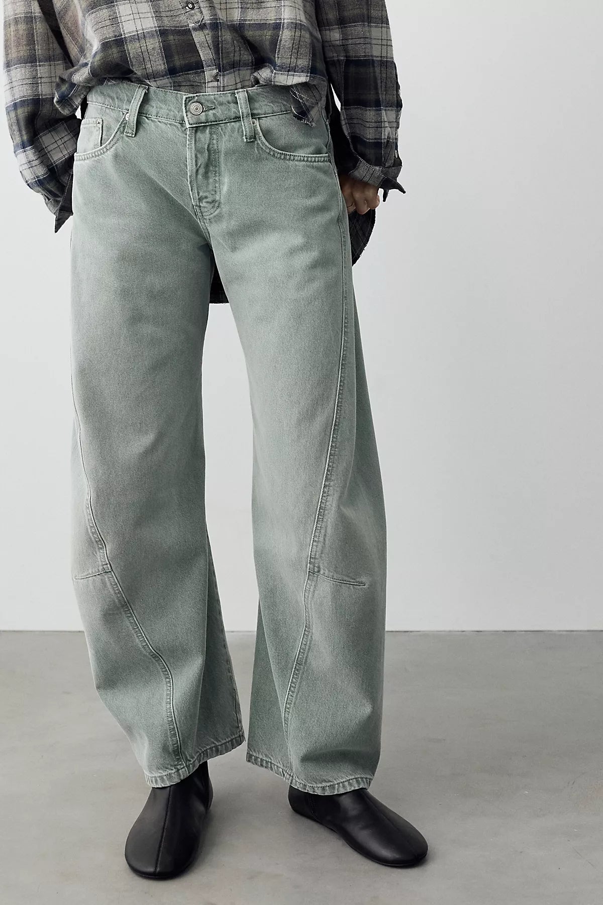We The Free Fable Low-Rise Twisted Bowed Jeans