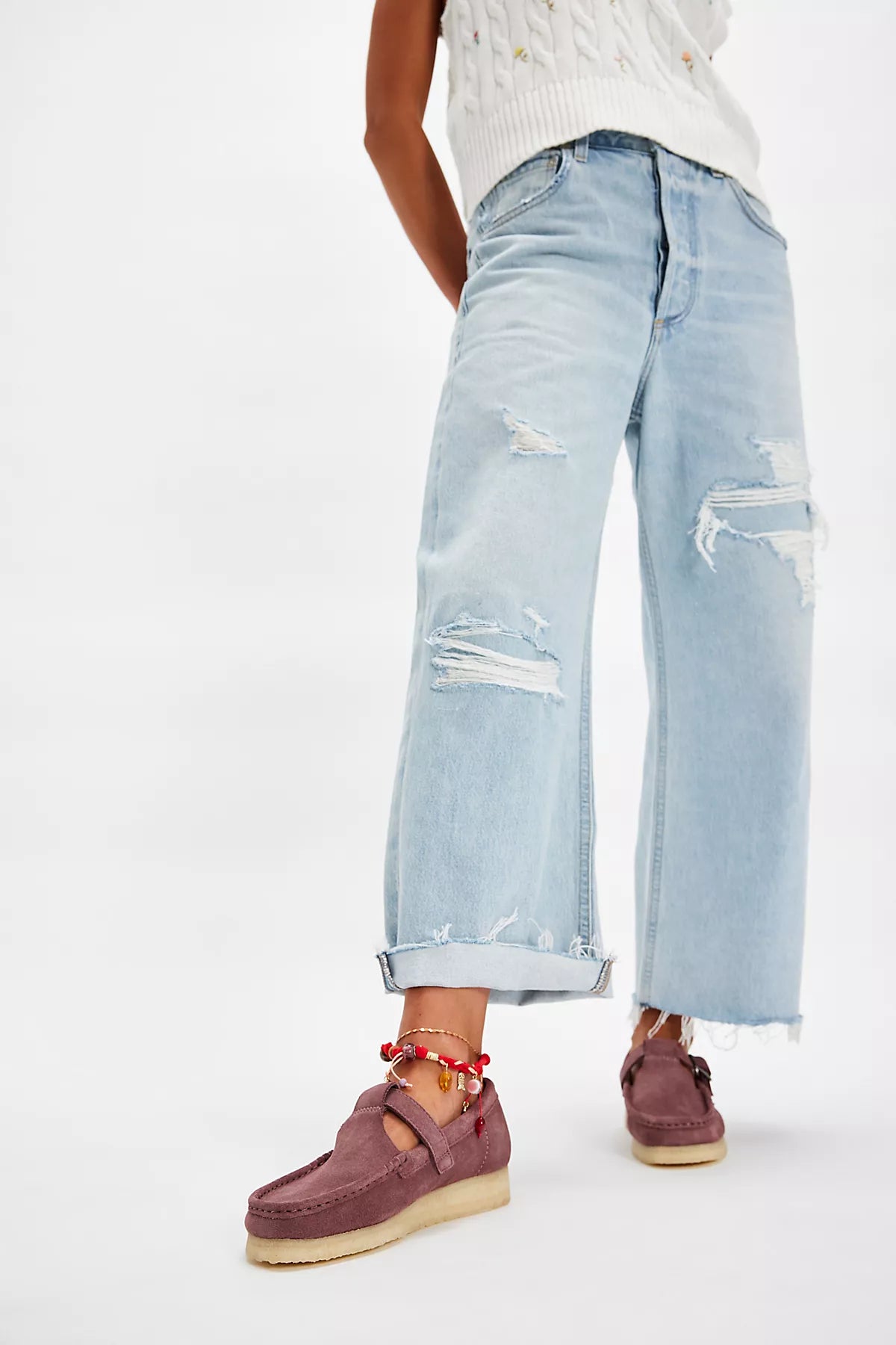 Clarks Wallabee T-Bar Mary Janes