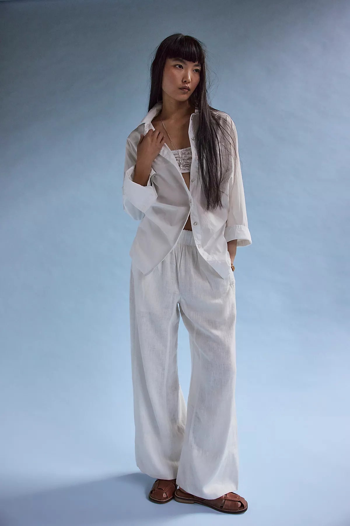 Day's End Linen Pull-On Pants