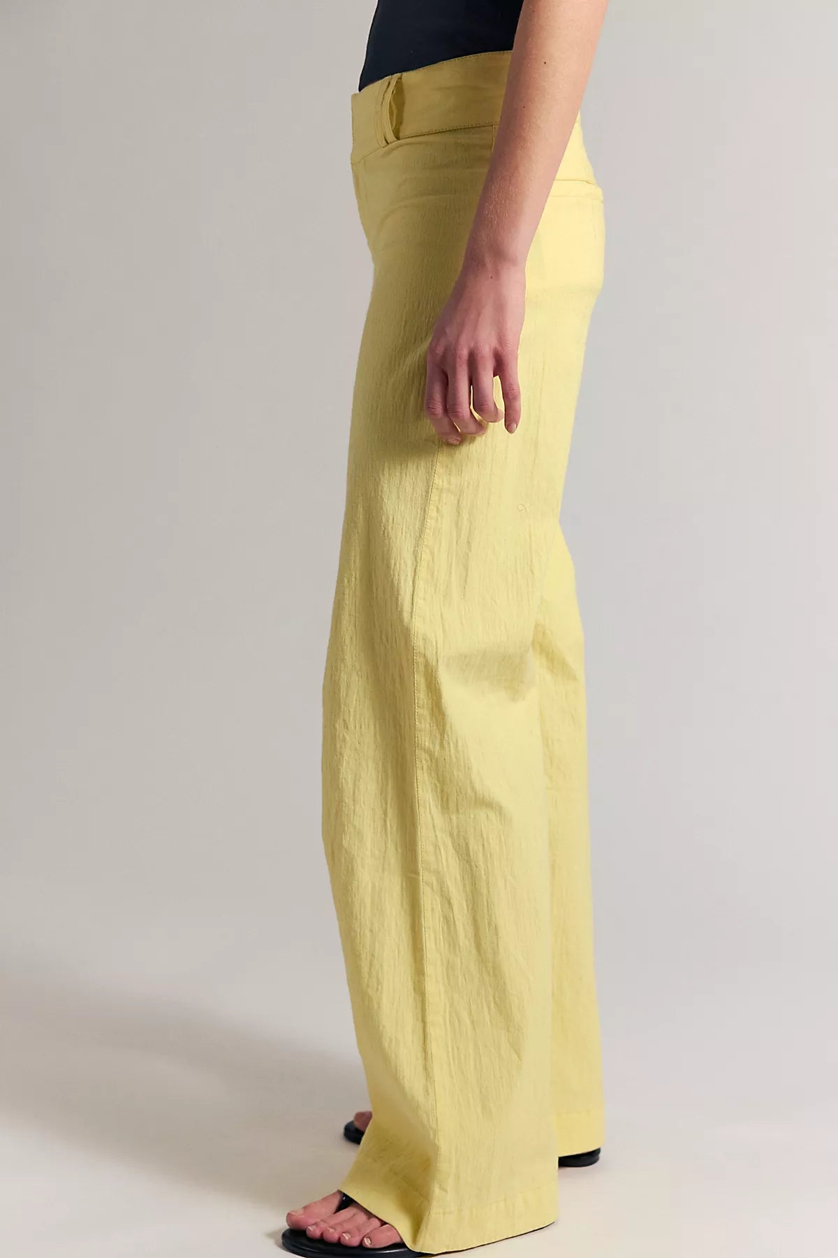 Time Flies Low-Rise Clean Solid Trousers