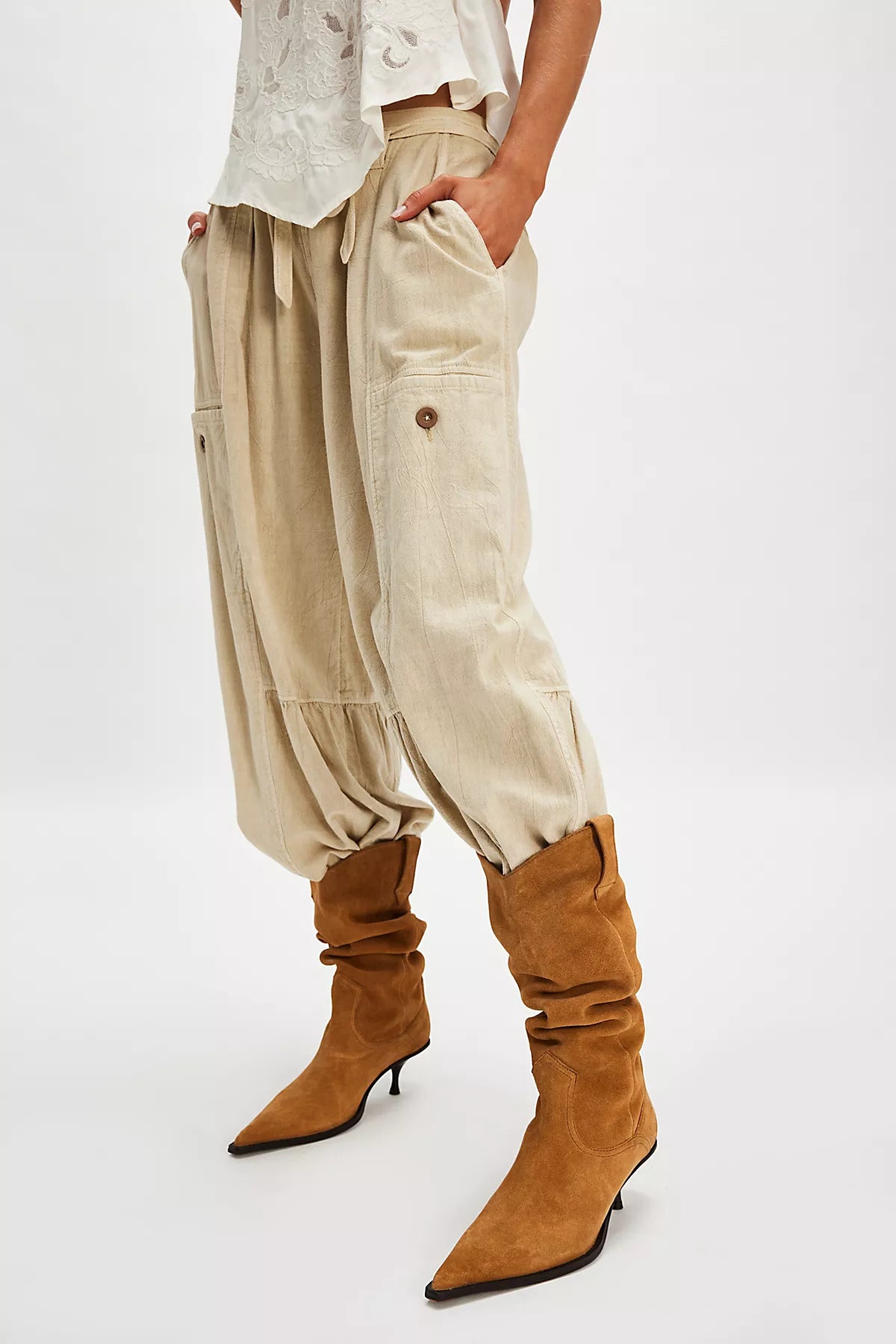 Daisy Slouchy Kitten Heel Boots