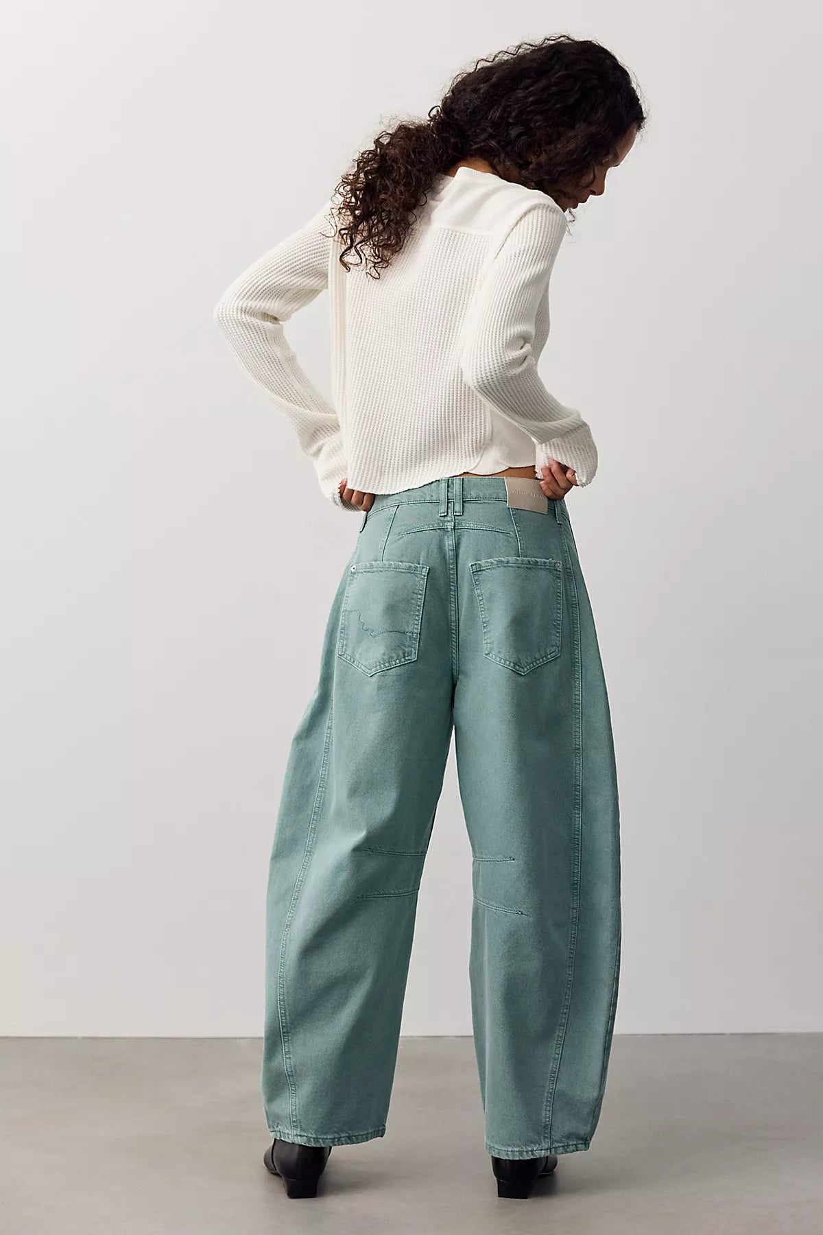 We The Free Good Luck Mid-Rise Barrel Jeans