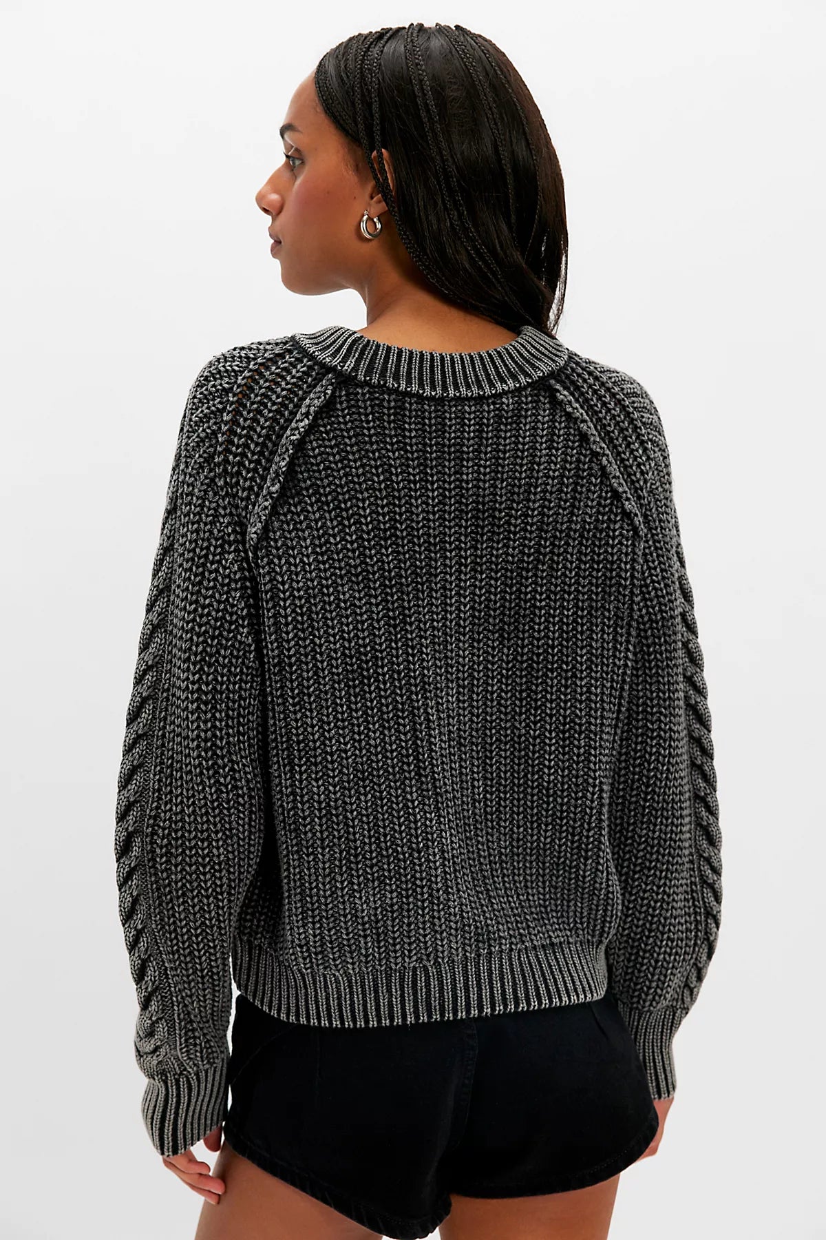 Frankie Cable Knit Cotton Sweater