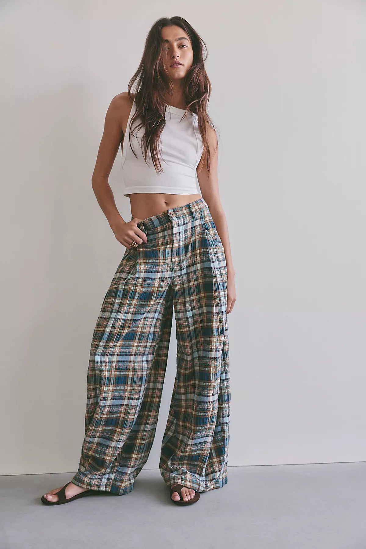 About It Baggy Puckered Pants
