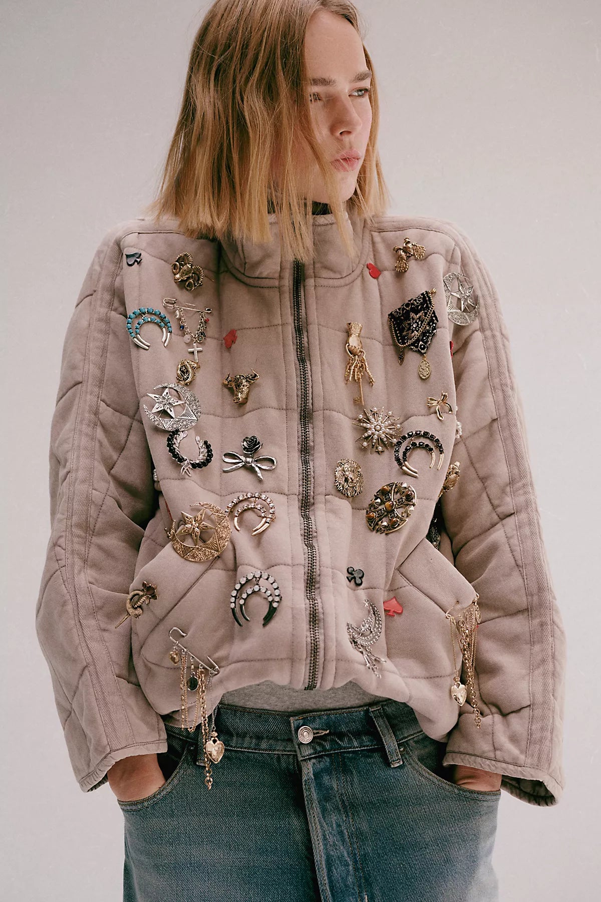 Dolman Quilted Knit Jacket