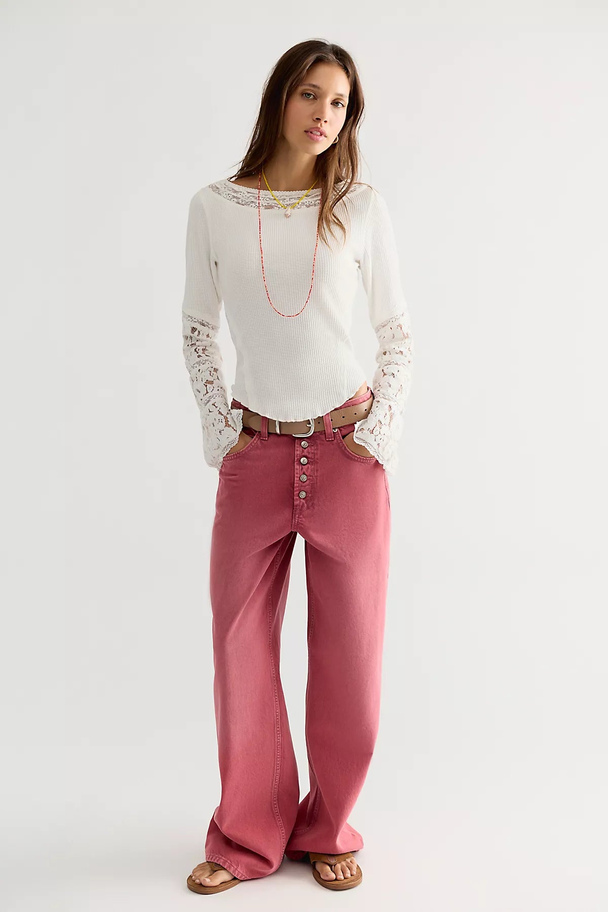 Amber Lace Cuff Long Sleeve Top