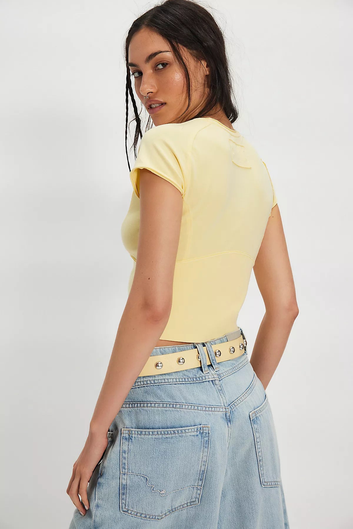 We The Free Protagonist Cropped Cap Sleeve Tee