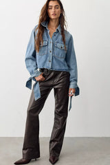 AGOLDE Hewitt Cropped Button Down Shirt