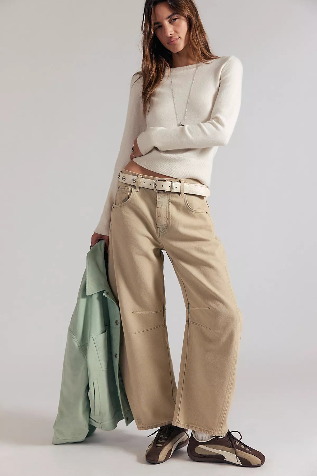 We The Free Good Luck Mid-Rise Barrel Jeans