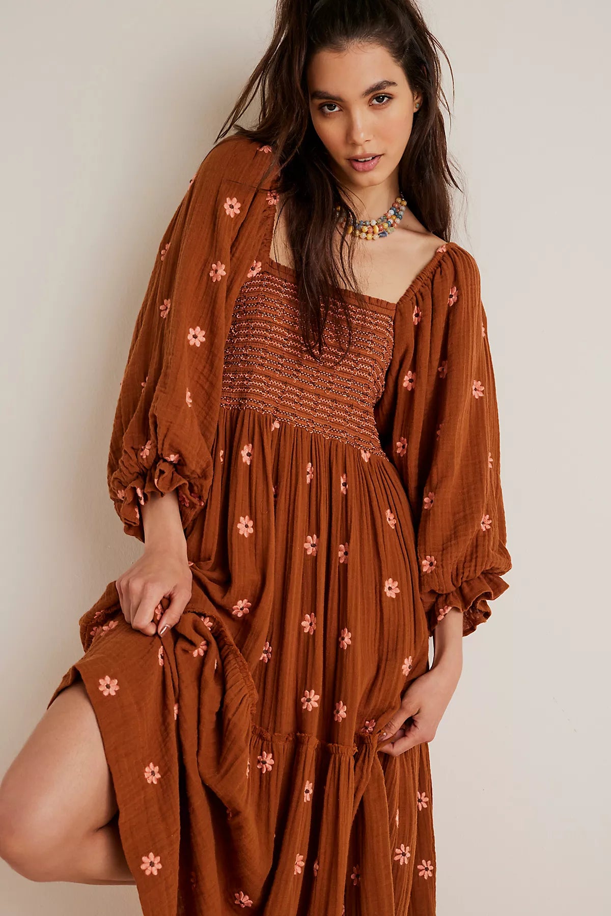 Dahlia Embroidered Maxi Dress