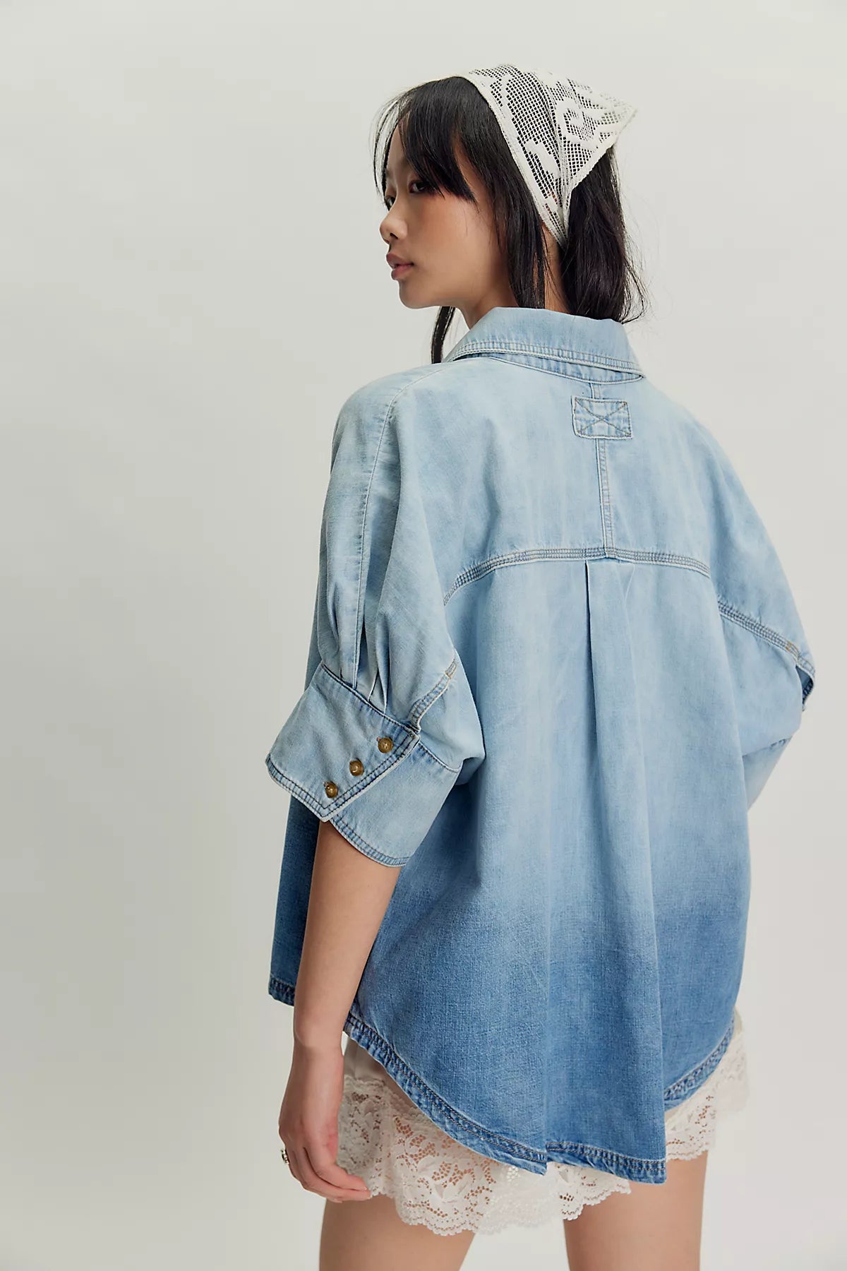 We The Free Seaside Denim Button Down