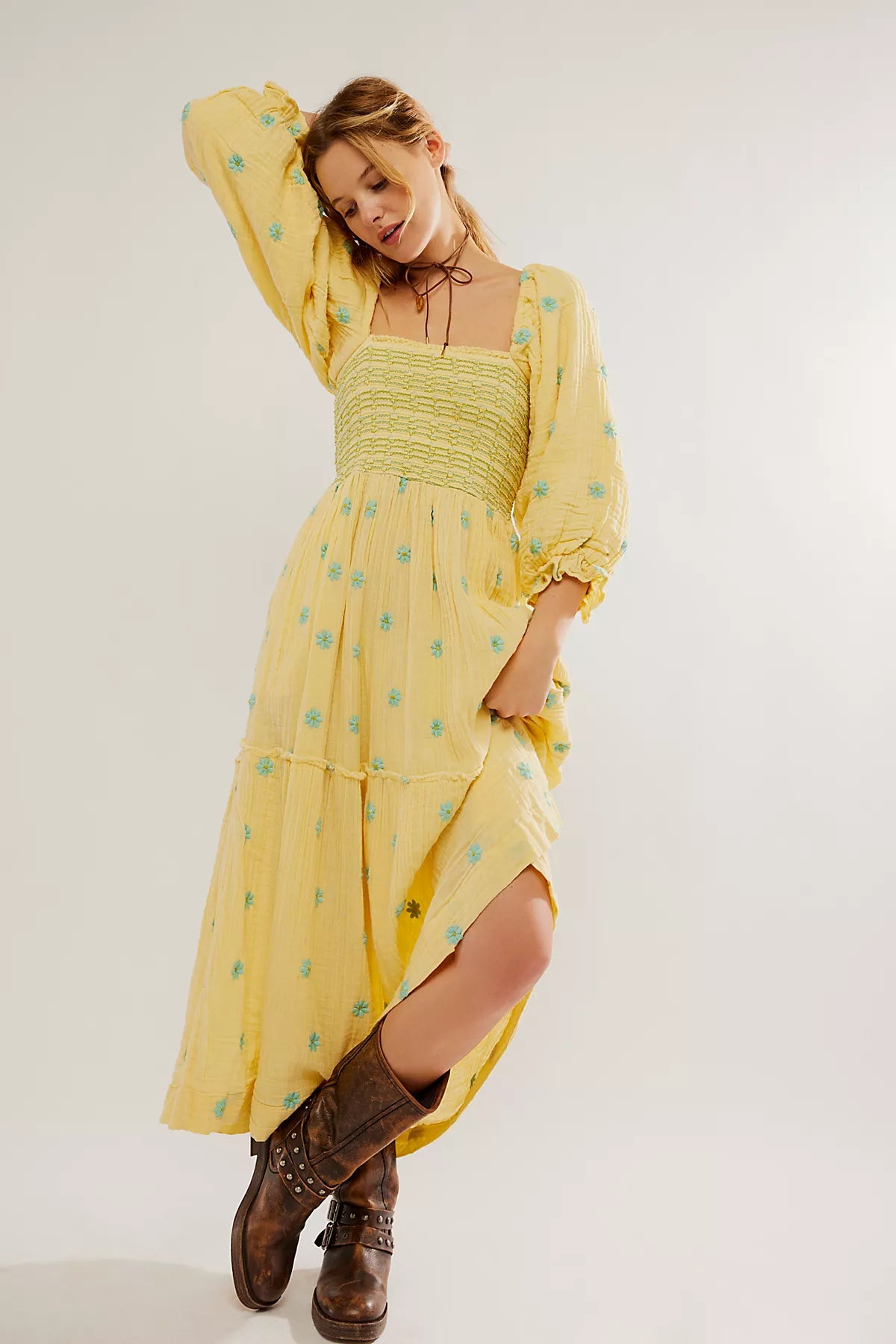 Dahlia Embroidered Maxi Dress
