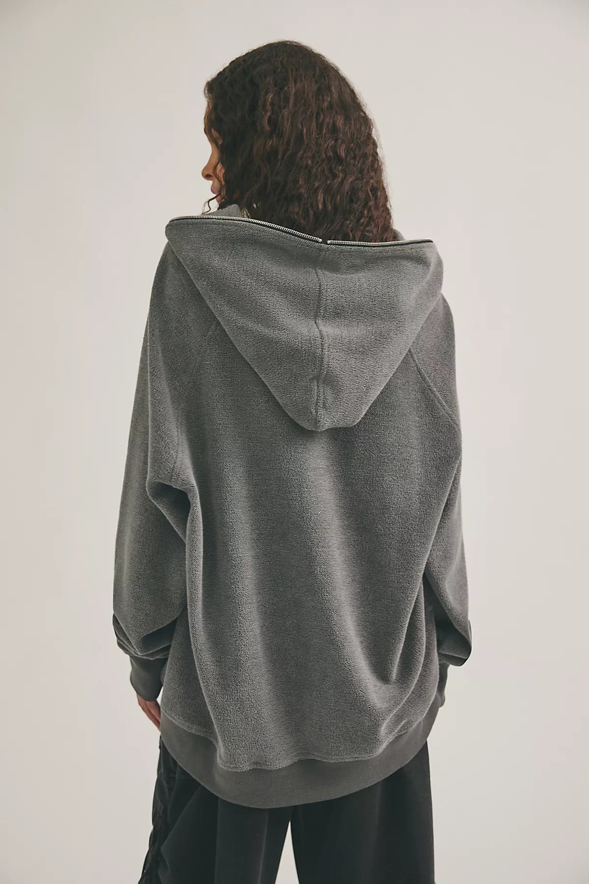 Asparagus Curved Asymmetrical Zip-Up