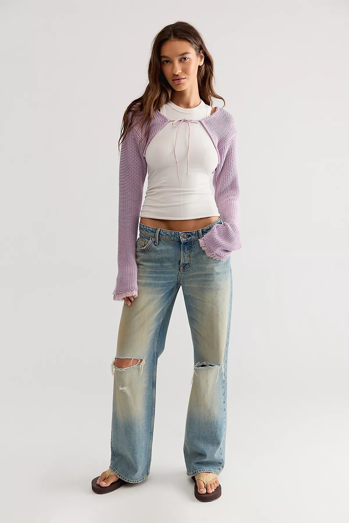 Dafne Knit Cropped Bolero Sweater