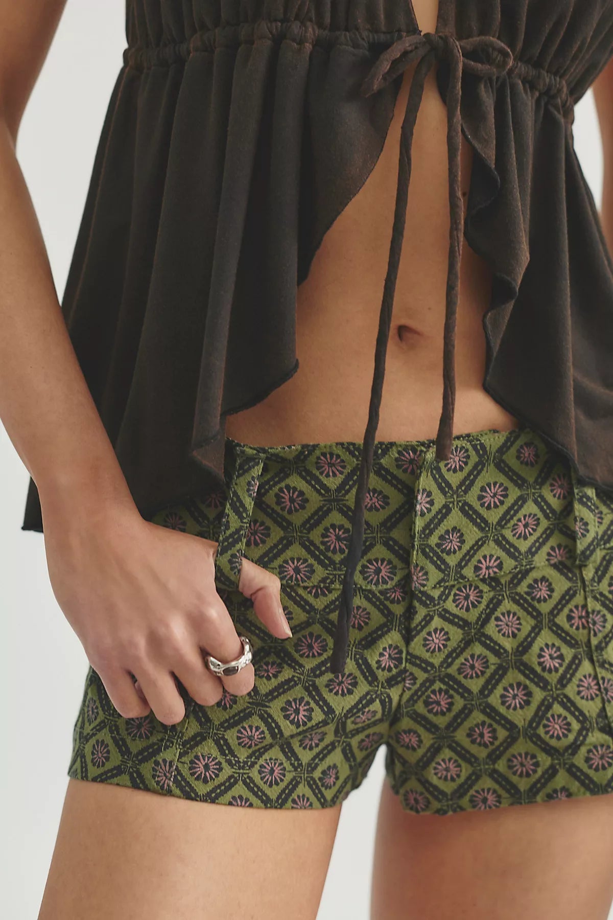 Ana Printed Micro Shorts