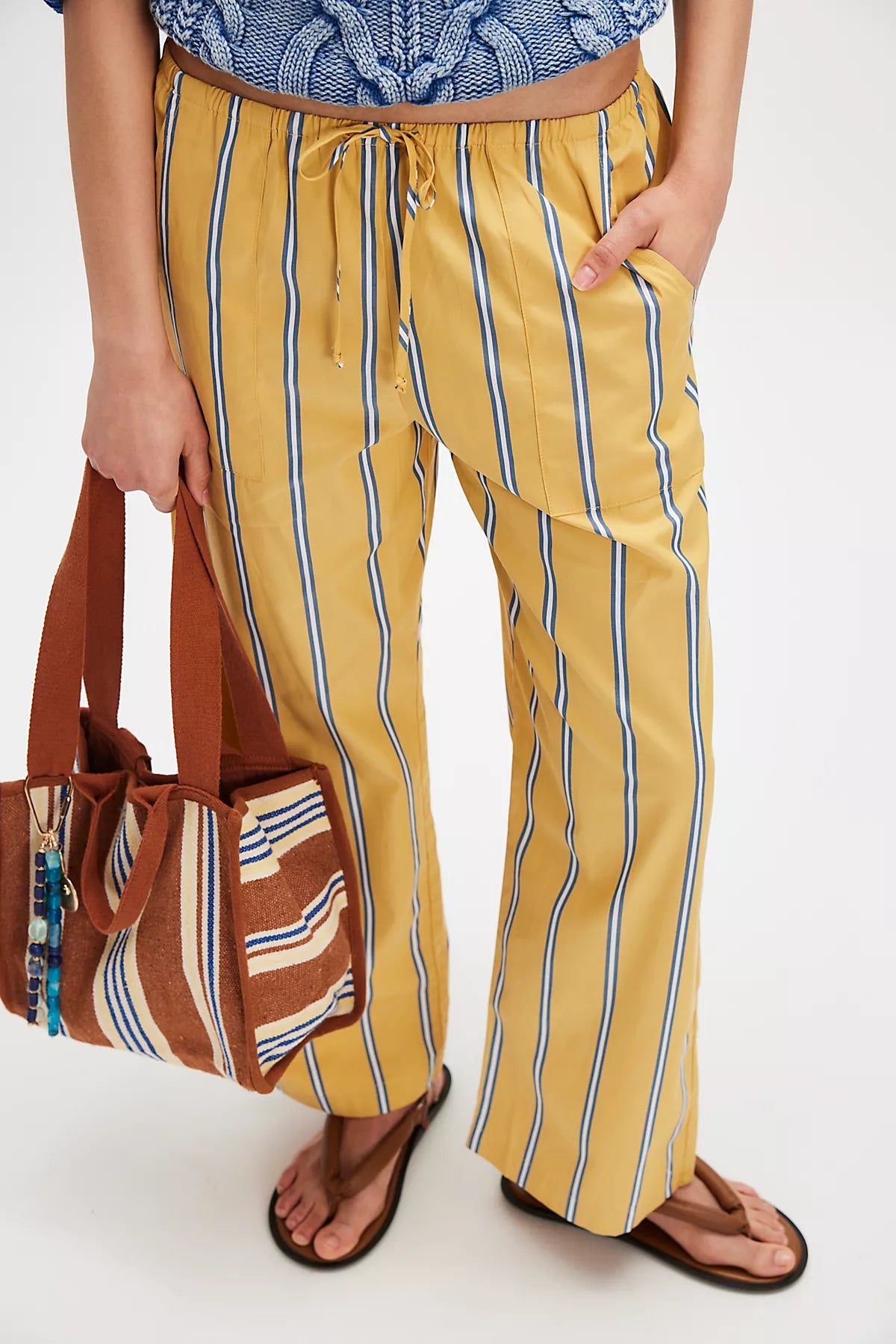 DONNI. The Stripe Pop Drawstring Pants