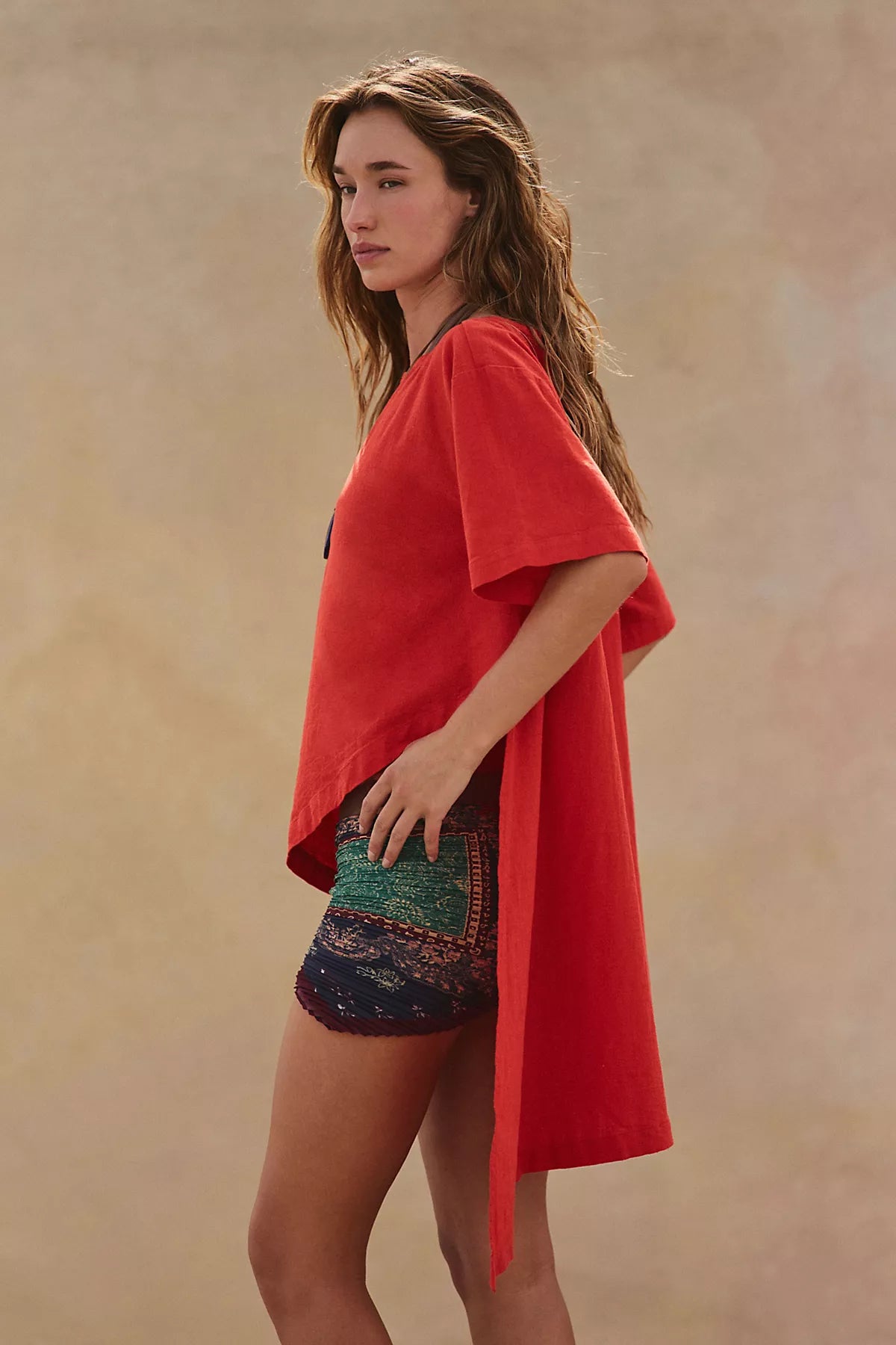 Alina Cotton-Linen Short-Sleeve Top