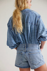 AGOLDE Parker Low-Rise Denim Shorts