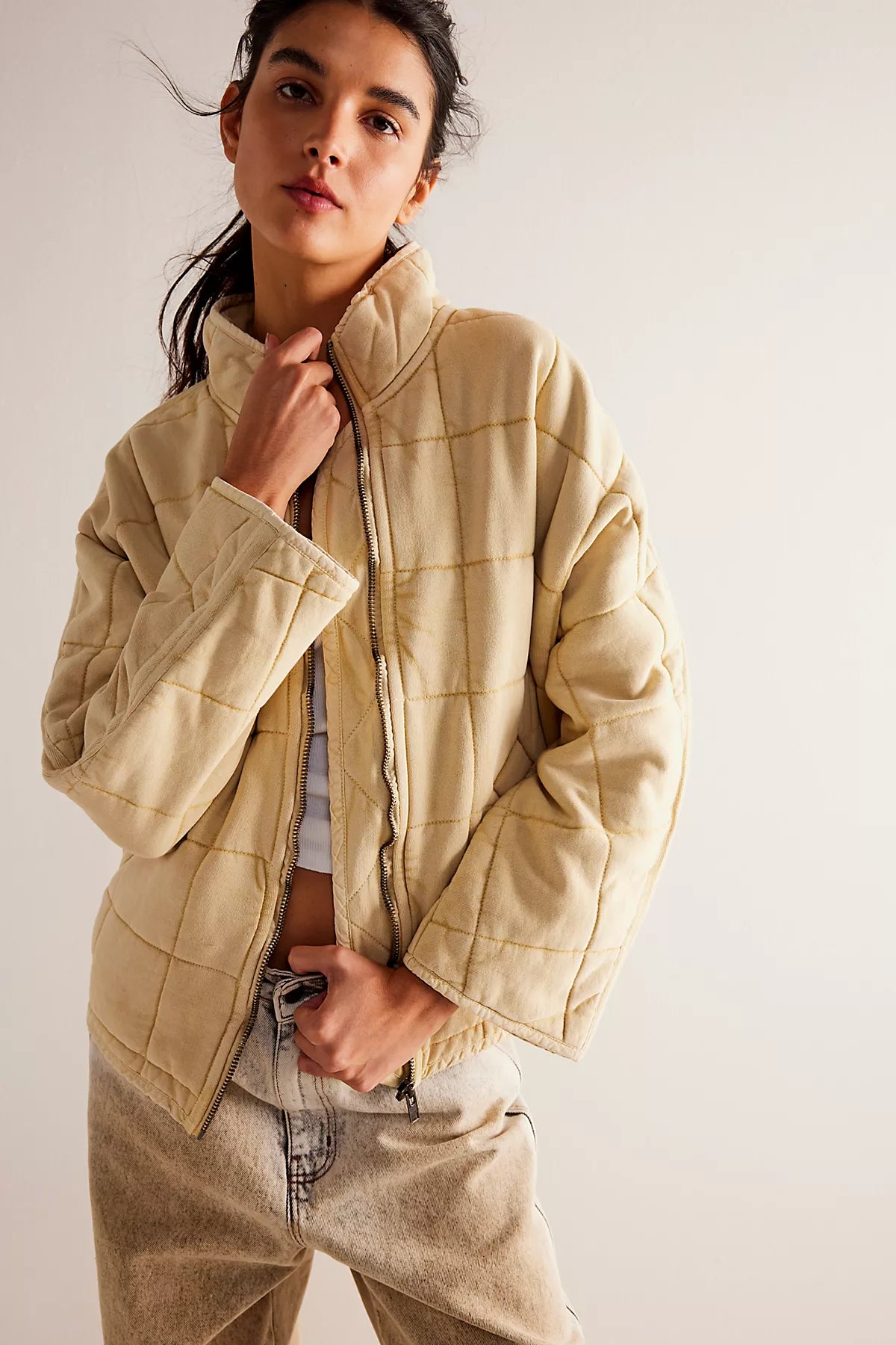Dolman Quilted Knit Jacket