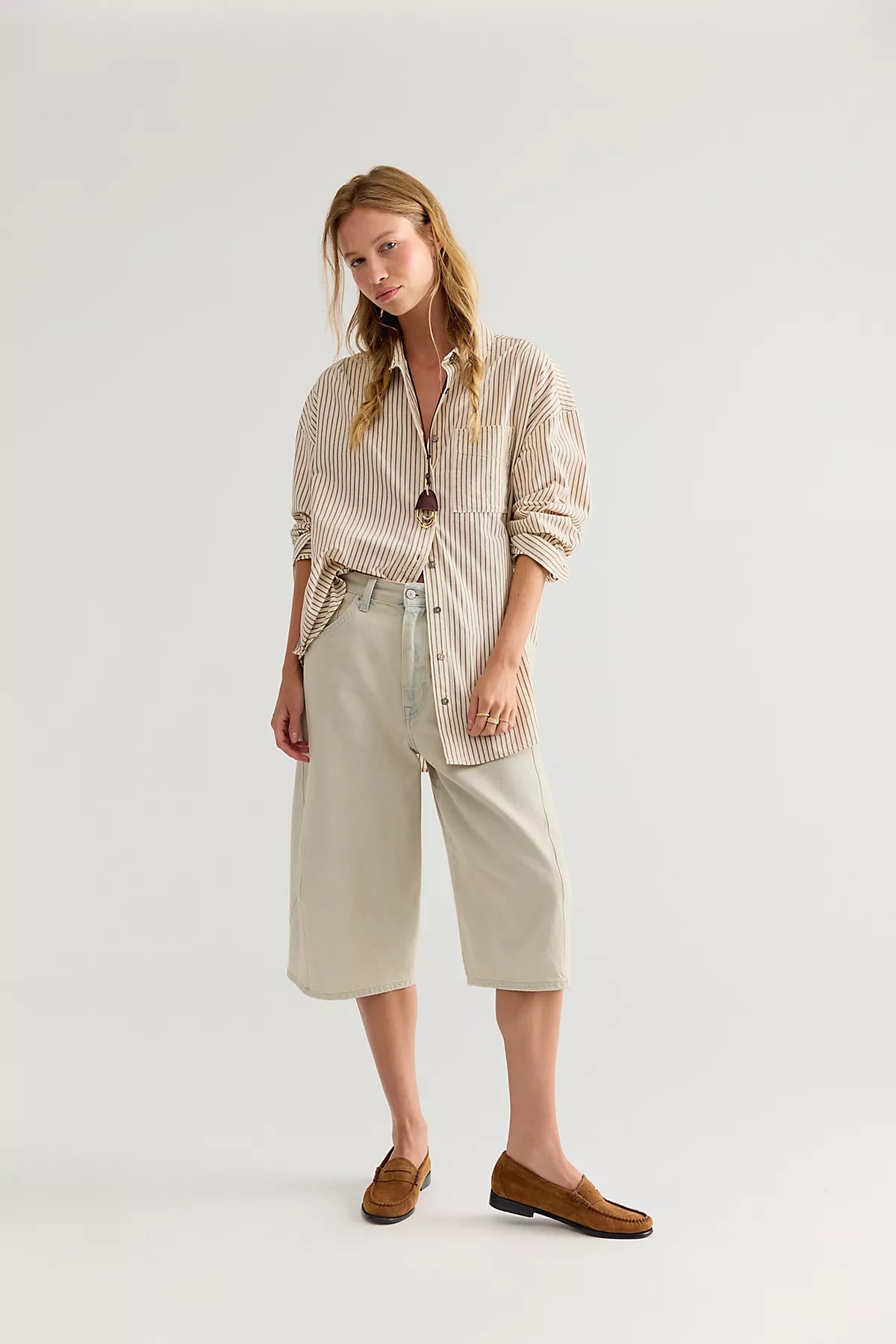 We The Free Lexi Striped Button Down Shirt