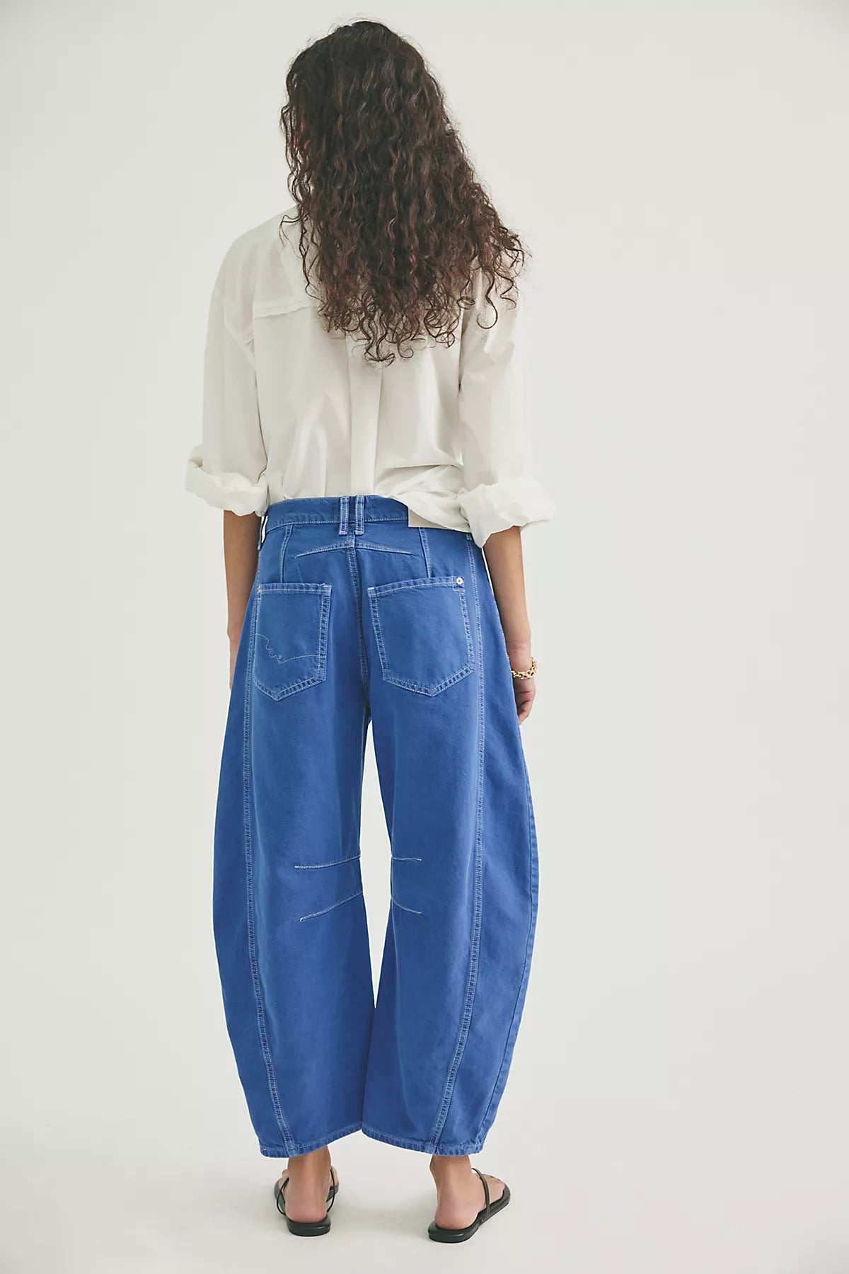 We The Free Good Luck Mid-Rise Barrel Jeans