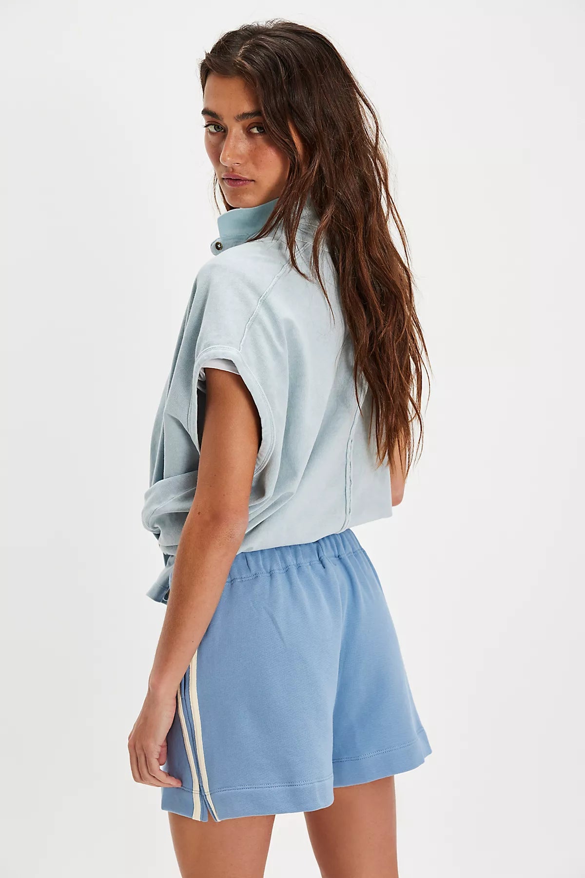 DONNI. The Stripe Eco-Terry Shorts