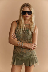 Bring the Bling Embellished Mini Slip Dress