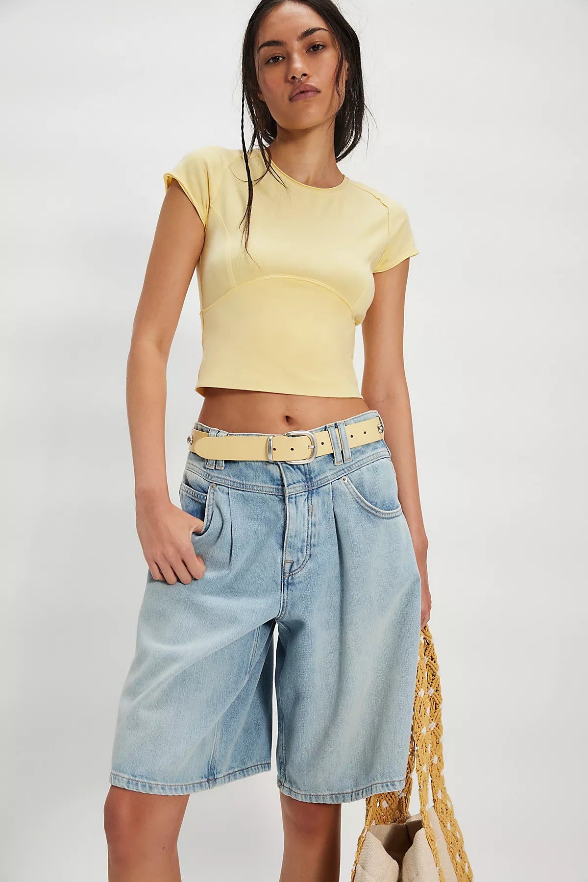 We The Free Protagonist Cropped Cap Sleeve Tee