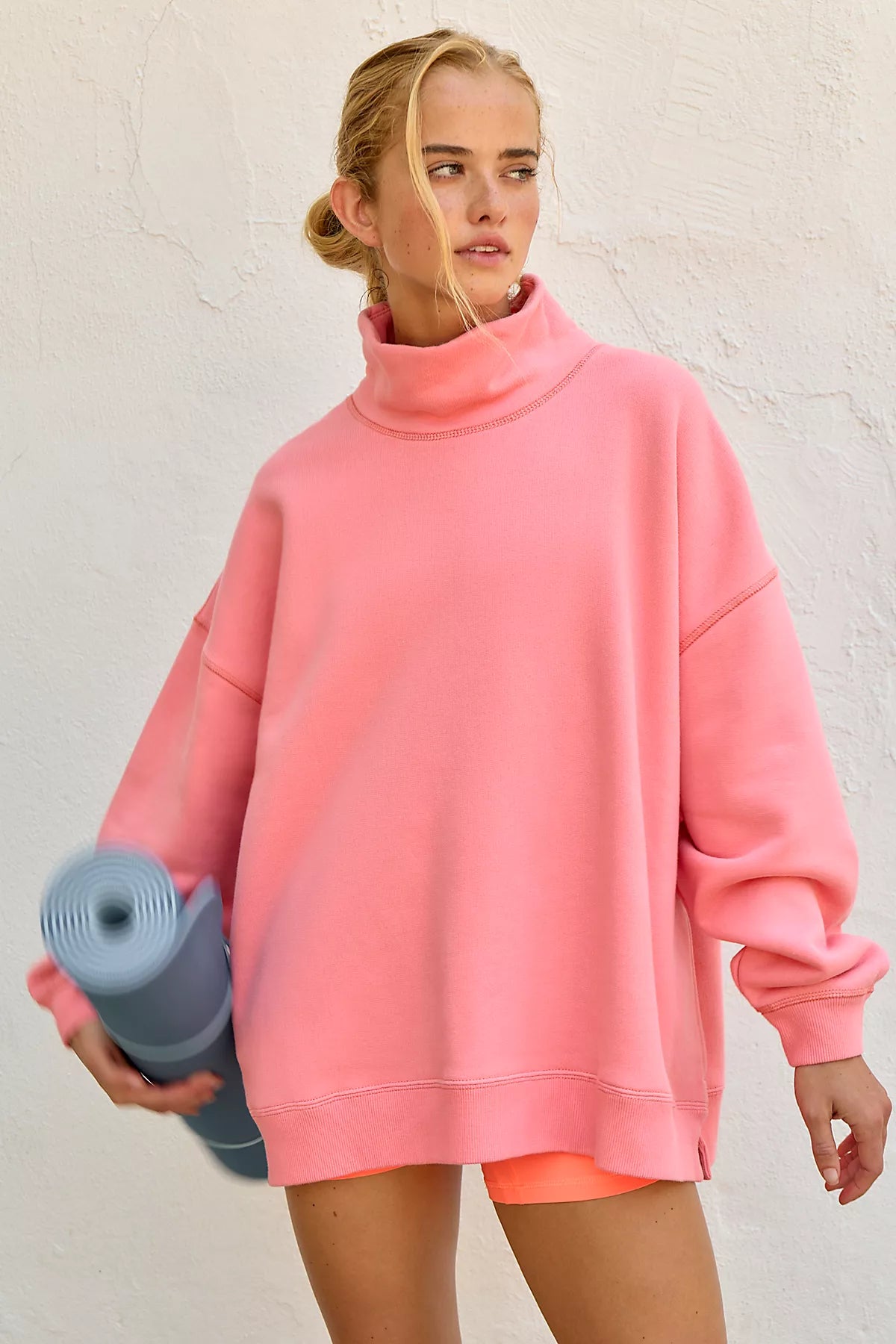 A Cut Above Mock Neck Pullover Sweatshirt