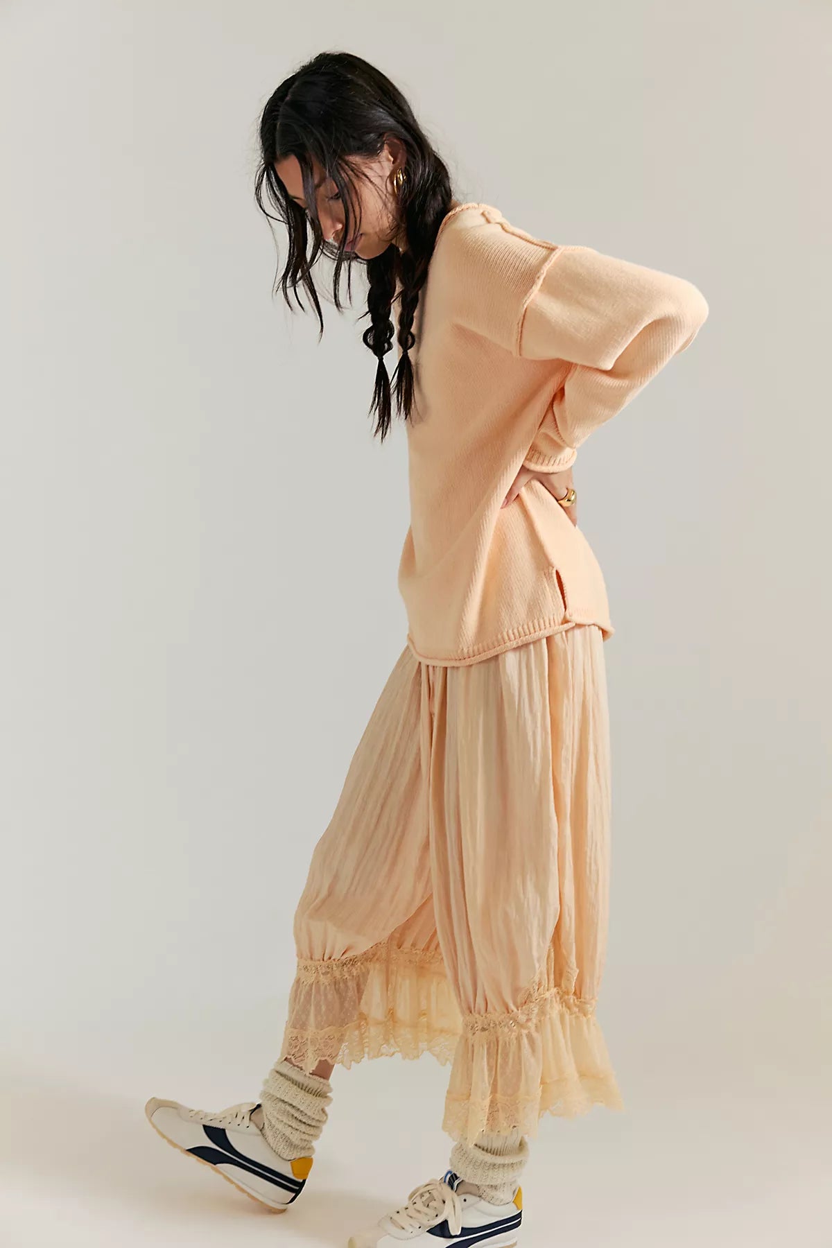We The Free Ella Roll-Neck Cotton Knit Sweater