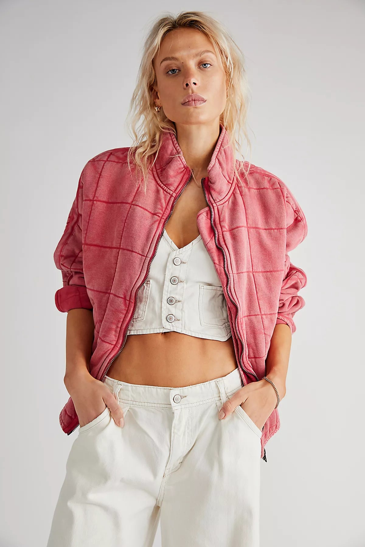 Dolman Quilted Knit Jacket
