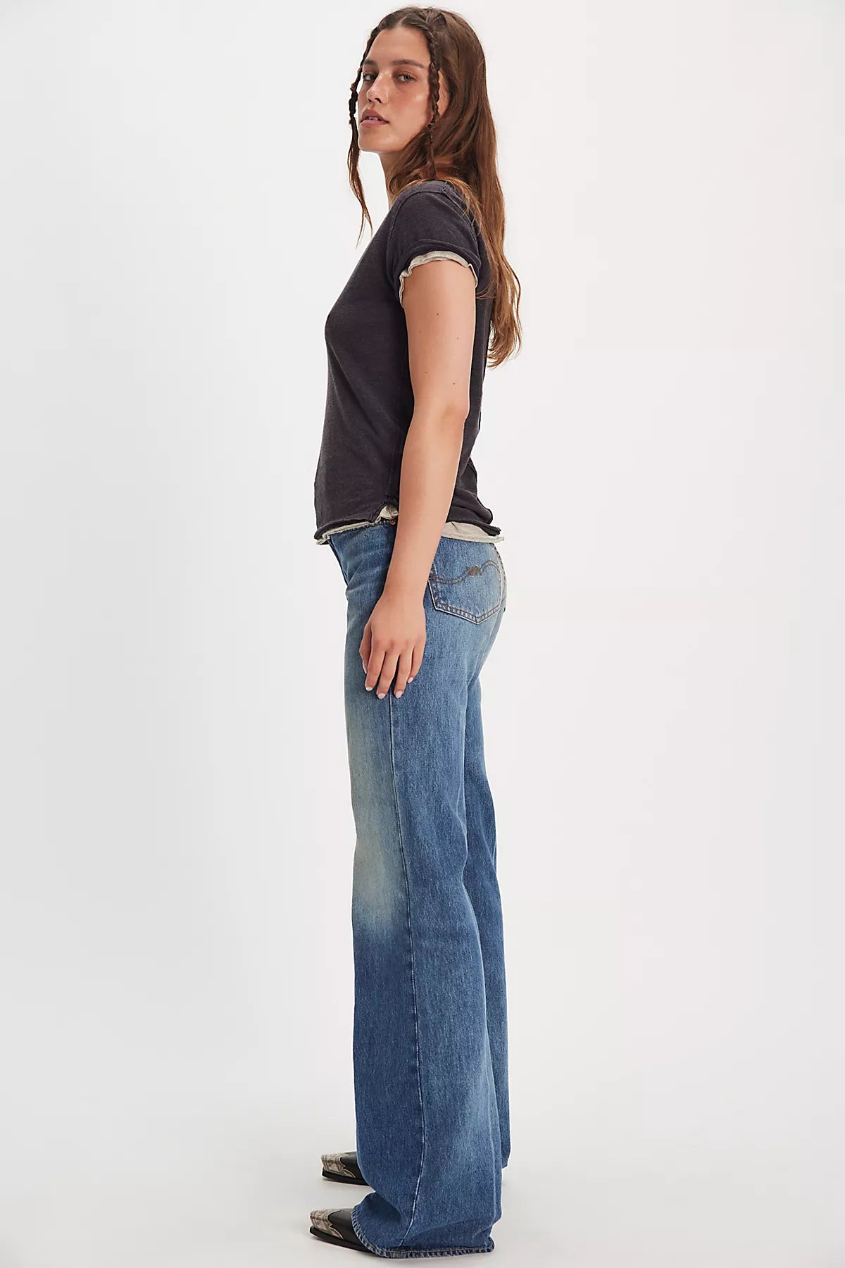 Denimist Dena Mid-Rise Flare Jeans
