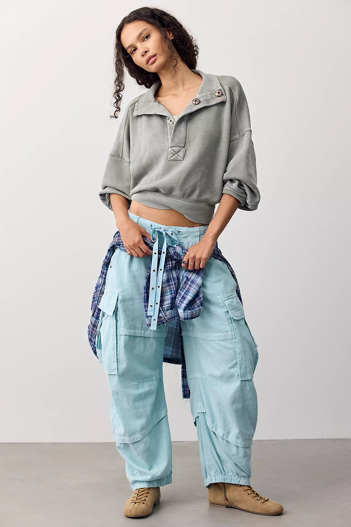 We The Free Reef Curved Linen Cargo Pants