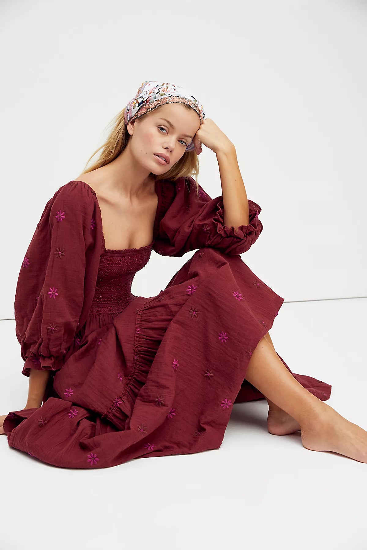 Dahlia Embroidered Maxi Dress
