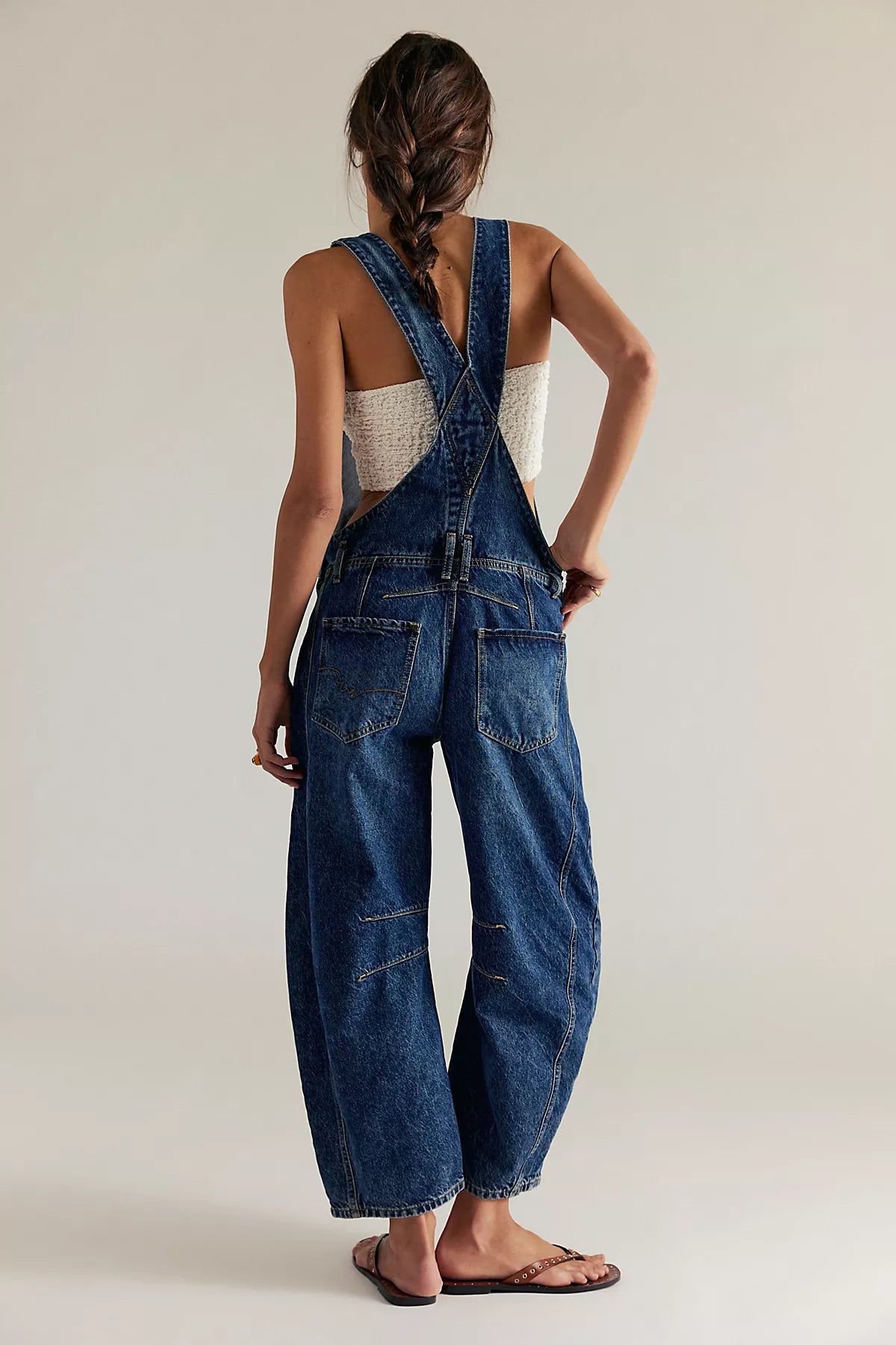 We The Free Good Luck Barrel Overalls