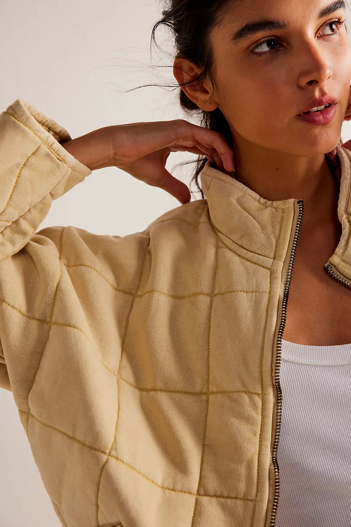 Dolman Quilted Knit Jacket