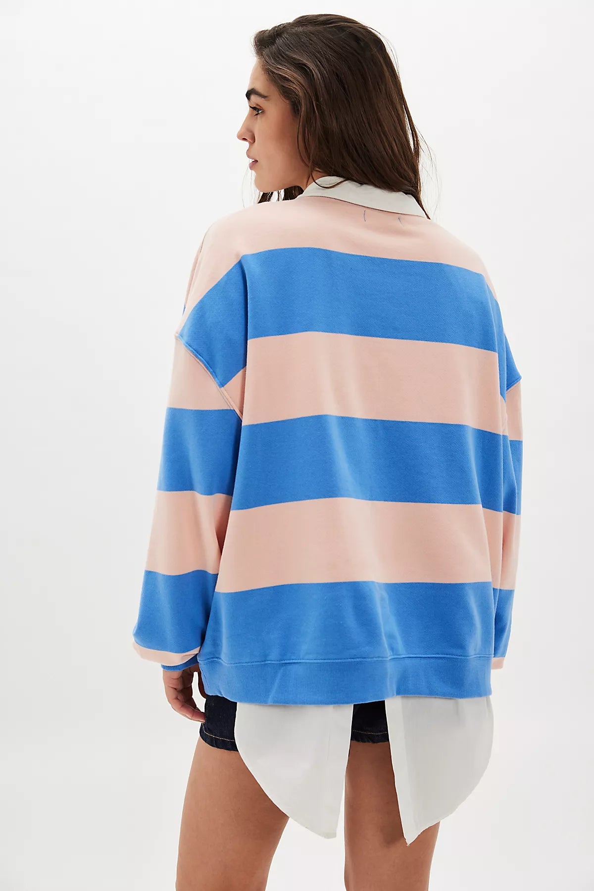 We The Free Classic Striped Oversized Crewneck