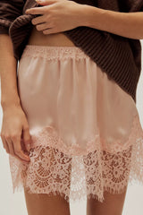 Meet Me In The Middle Mini Slip Skirt